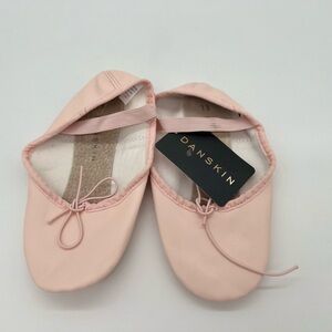Freestyle Danskin Pink Ballet Shoes Slippers Girls SZ 13 Leather Sole BRAND NEW